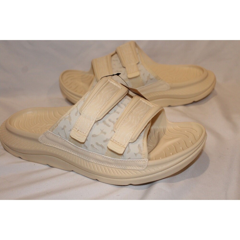 HOKA Men's Ora Luxe Recovery Slide Sandals Tan Sz 13 NWT - Picture 2 of 6